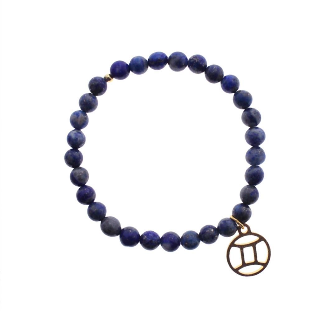 Bracelet Zodiaque Gemeaux Lapis lazuli